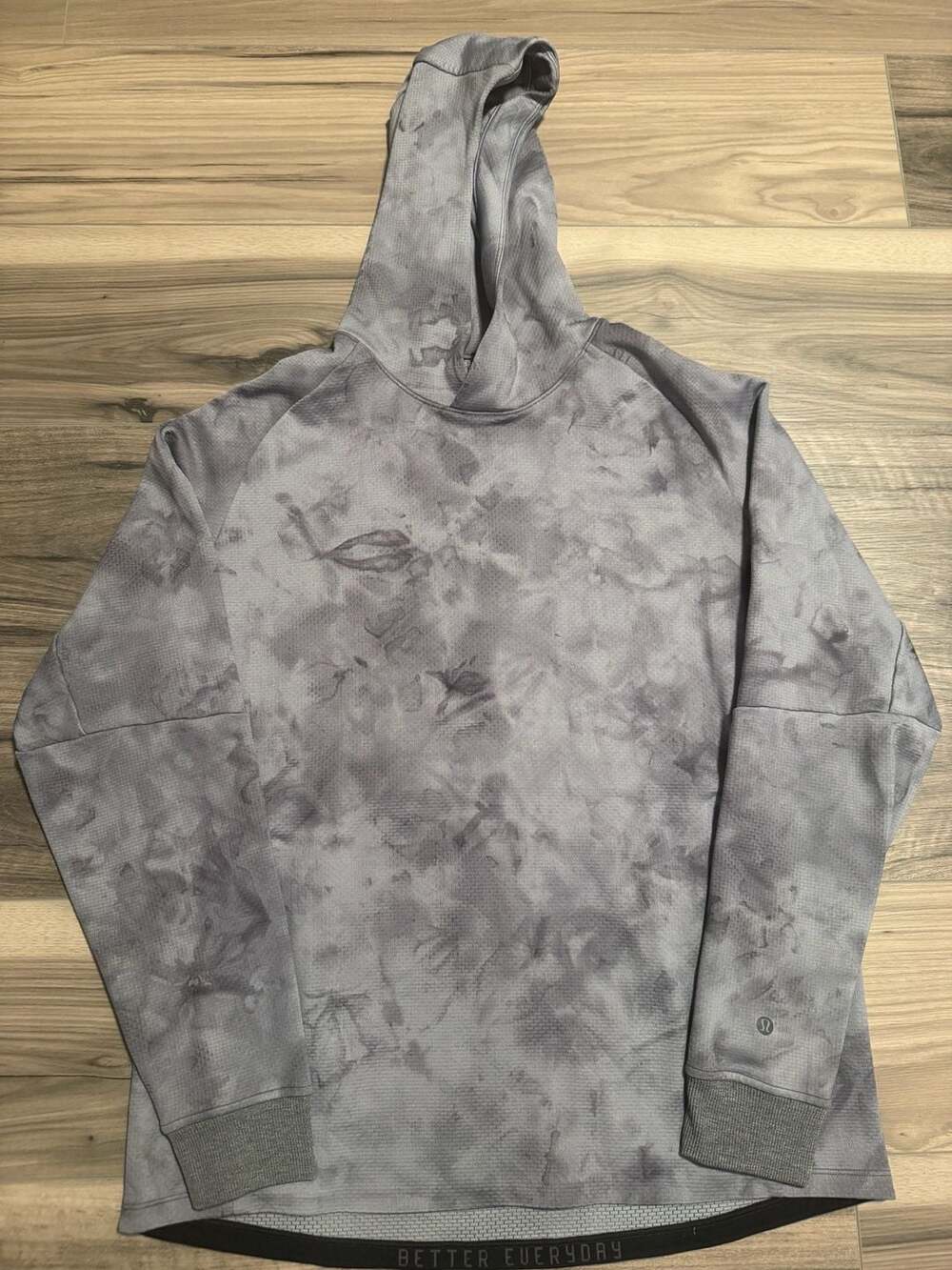 Lululemon Textured Tech Hoodie in Diamond Dye Rhino Grey Anchor